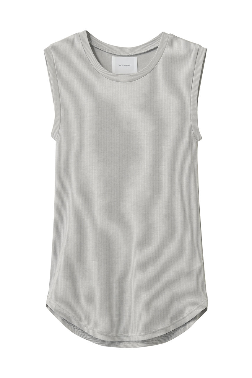 ミディウミソリッド/MIDIUMISOLIDのrib tank top.S タンクトップ(l.gray/1-11200961)