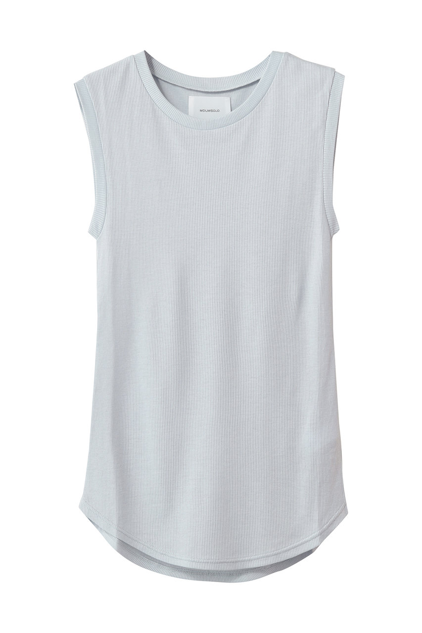 ミディウミソリッド/MIDIUMISOLIDのrib tank top.S タンクトップ(l.grayA/1-11200961)