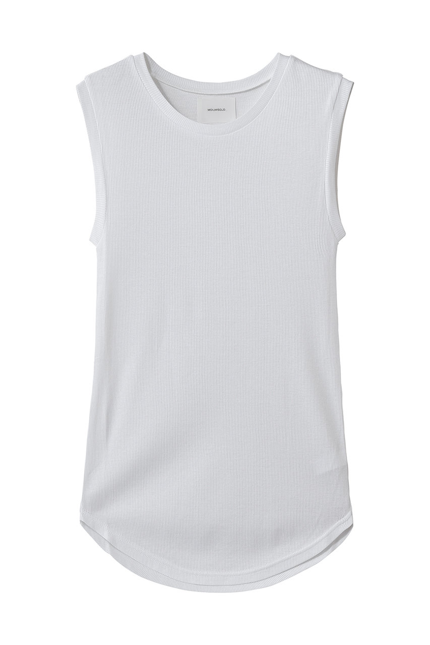 ミディウミソリッド/MIDIUMISOLIDのrib tank top.S タンクトップ(white/1-11200961)
