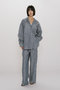 sheer denim open collar shirt シャツ ミディウミソリッド/MIDIUMISOLID