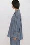 sheer denim open collar shirt(BLEACH) シャツ ミディウミソリッド/MIDIUMISOLID