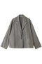 sheer tailored shirt JK ジャケット ミディウミソリッド/MIDIUMISOLID gray