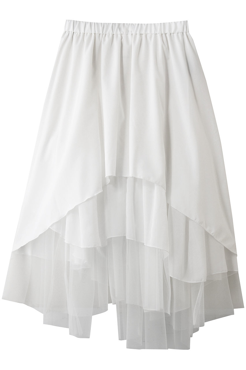 ミディウミソリッド/MIDIUMISOLIDのasymmetry tiered SK スカート(off white/1-162212)