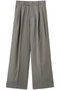 sheer wide slacks スラックス ミディウミソリッド/MIDIUMISOLID gray