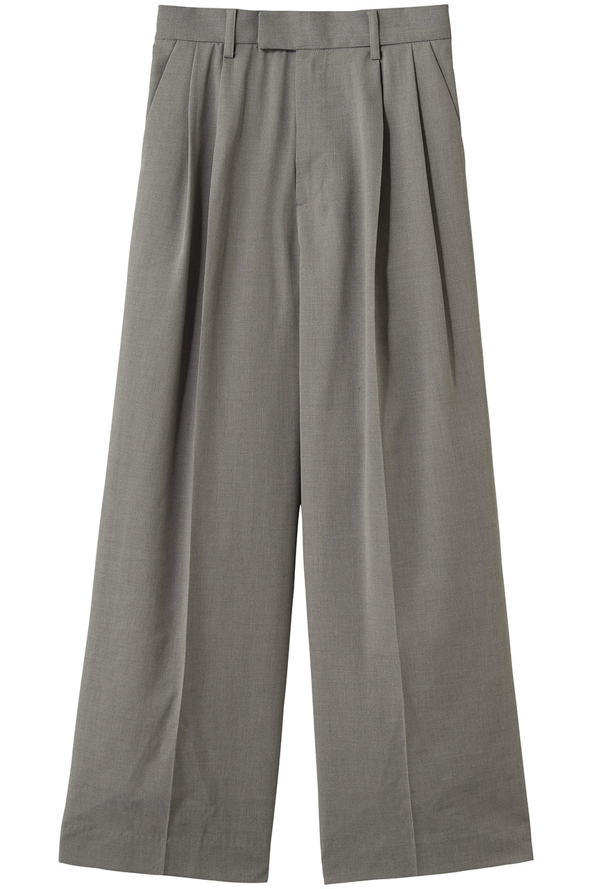 ミディウミソリッド/MIDIUMISOLIDのsheer wide slacks スラックス(gray/1-162205)