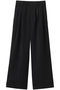 sheer wide slacks スラックス ミディウミソリッド/MIDIUMISOLID black