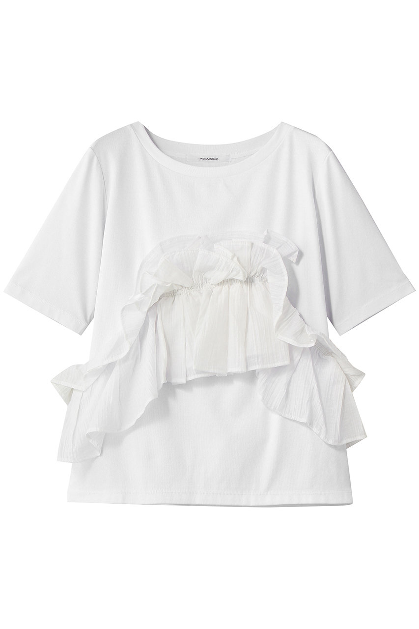ミディウミソリッド/MIDIUMISOLIDのShift Frill Tee Tシャツ(off white/2-117234)