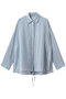 drawstring shirt シャツ ミディウミソリッド/MIDIUMISOLID l.blue