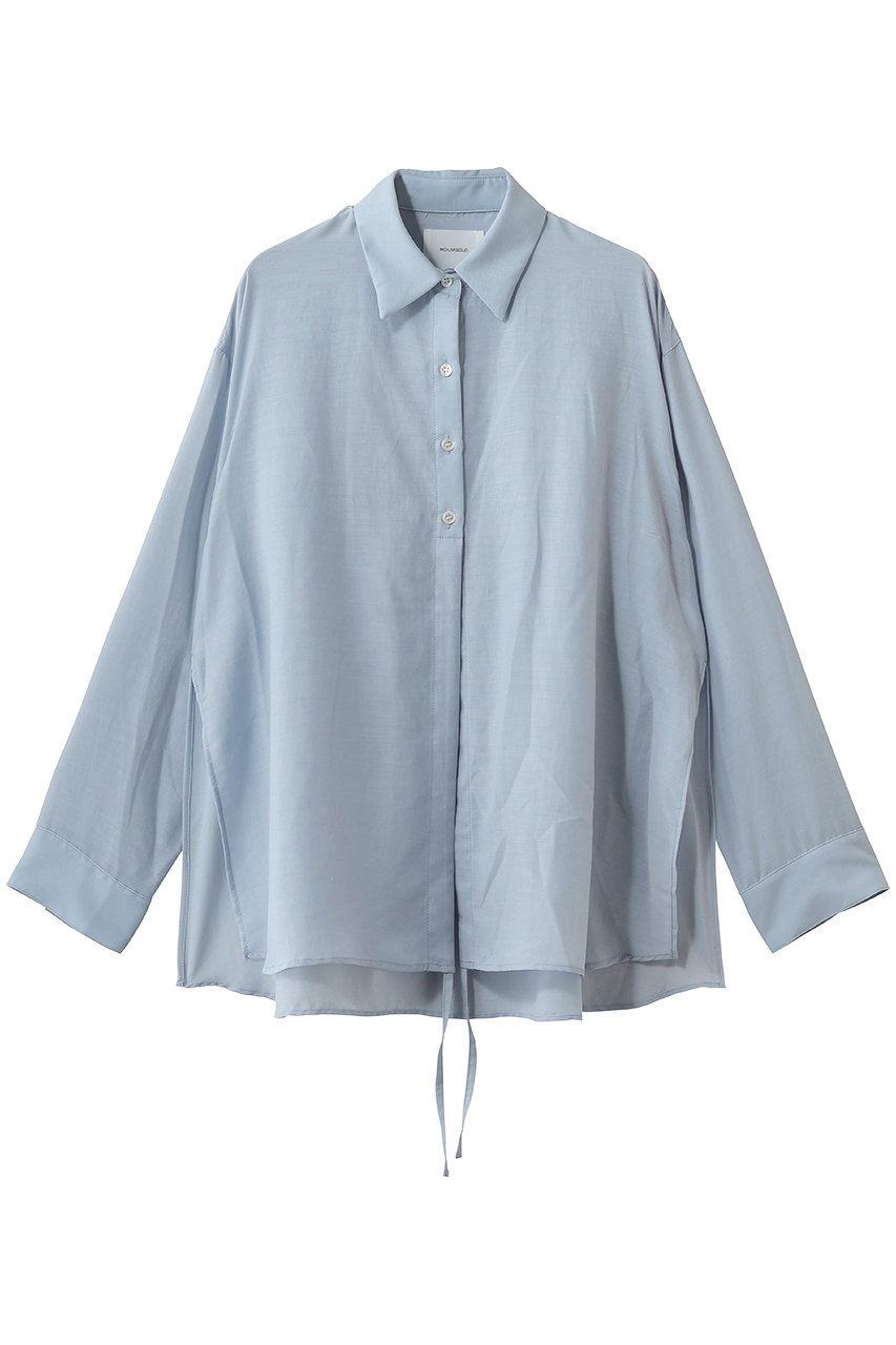 ミディウミソリッド/MIDIUMISOLIDのdrawstring shirt シャツ(l.blue/1-13220362)
