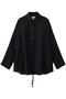 drawstring shirt シャツ ミディウミソリッド/MIDIUMISOLID black