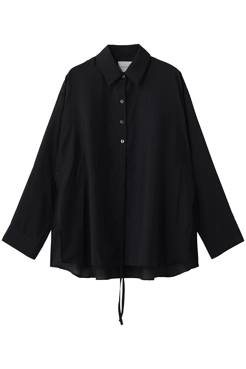 ミディウミソリッド/MIDIUMISOLIDのdrawstring shirt シャツ(black/1-13220362)