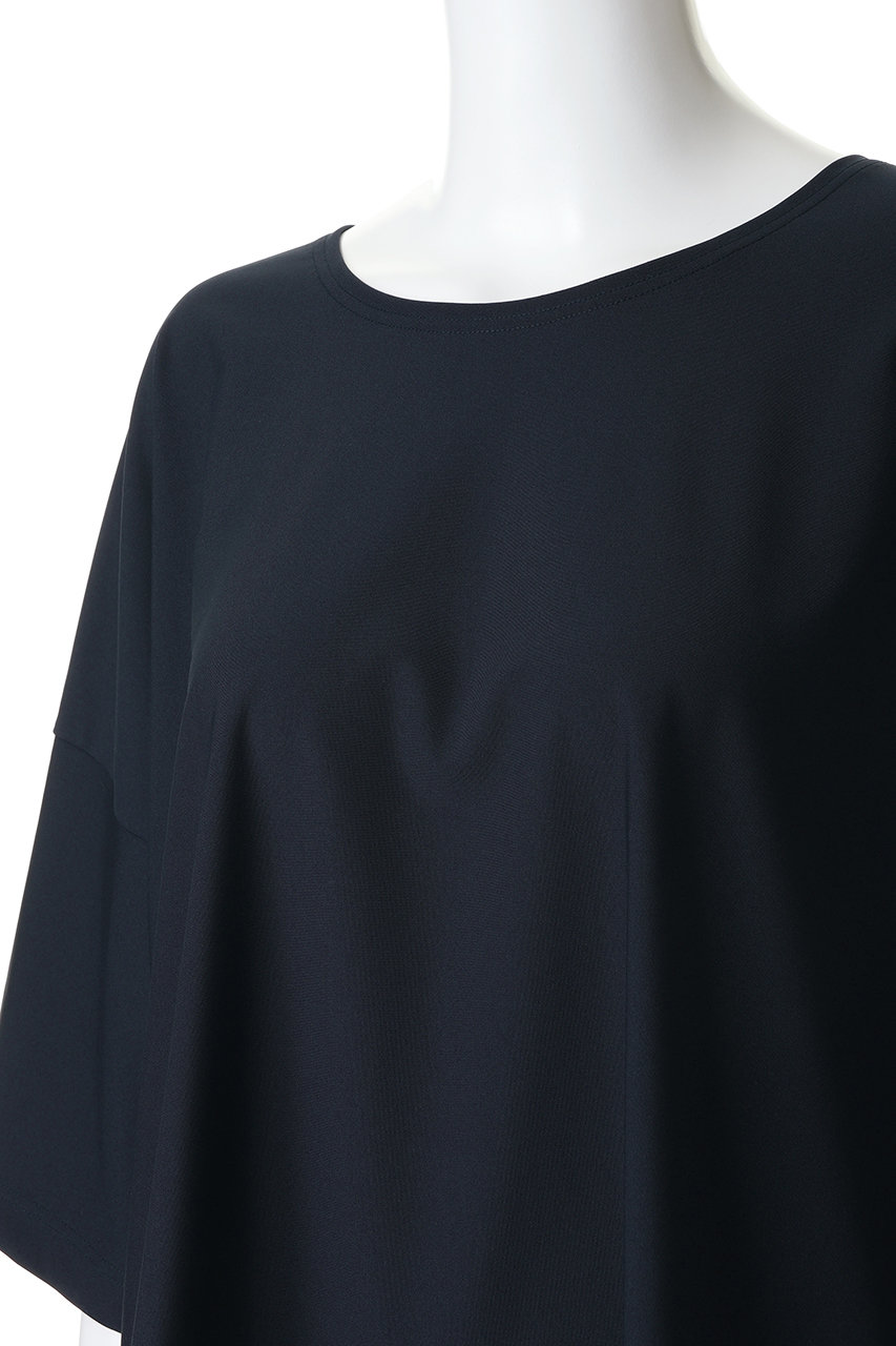 MIDIUMISOLID デザインカットソー カットジャガード 日本製 半袖Ｔシャツ カットソー ネイビー ブラック レディース ミディウミソリッド【中古】6-0410S△ MIDIUMISOLID デザインカットソー カットジャガード 日本製 半袖T