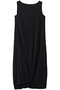 jersey twist hem OP ワンピース ミディウミソリッド/MIDIUMISOLID black