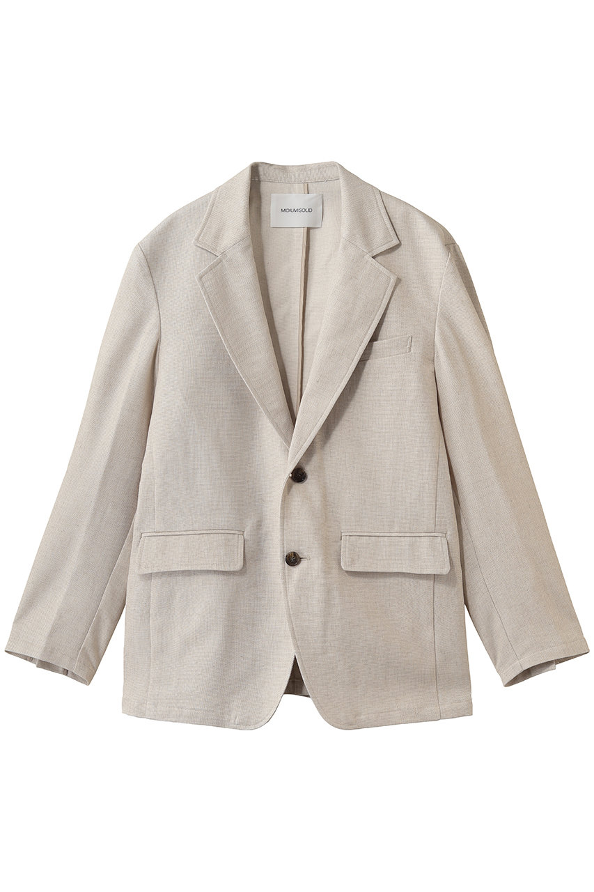 ミディウミソリッド/MIDIUMISOLIDの【MEN】linen blend tailored JK ジャケット(beige/1-171014)