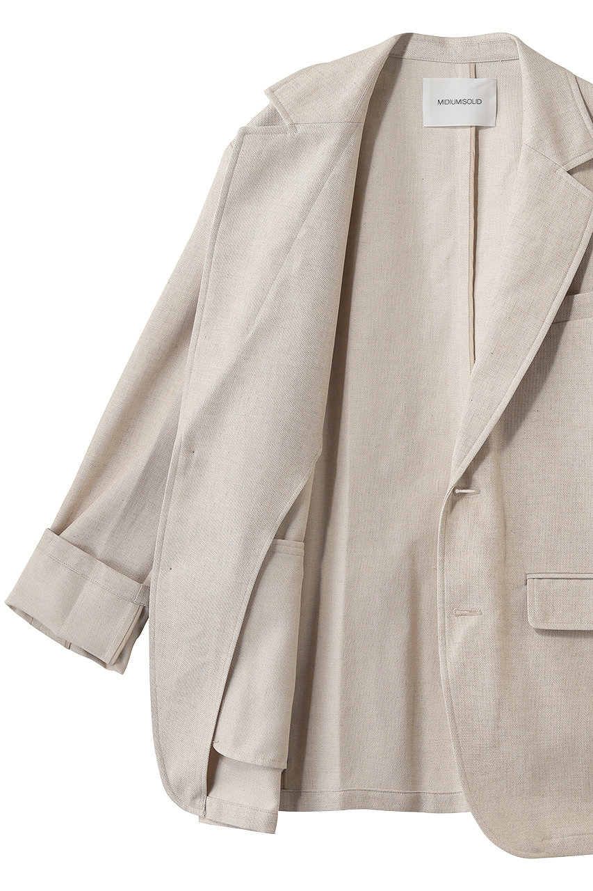 MIDIUMISOLID(ミディウミソリッド)｜【MEN】linen blend tailored JK