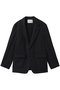 【MEN】linen blend tailored JK ジャケット ミディウミソリッド/MIDIUMISOLID black