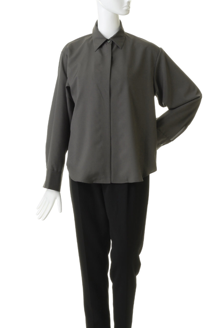 MIDIUMISOLID(ミディウミソリッド)｜sheer layered shirt シャツ/l 