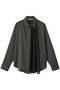 sheer layered shirt シャツ ミディウミソリッド/MIDIUMISOLID c.gray