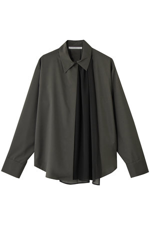 ミディウミソリッド/MIDIUMISOLIDのsheer layered shirt シャツ(110400/110403)