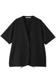 no collar drawstring shirt シャツ