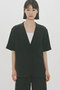 no collar drawstring shirt シャツ ミディウミソリッド/MIDIUMISOLID