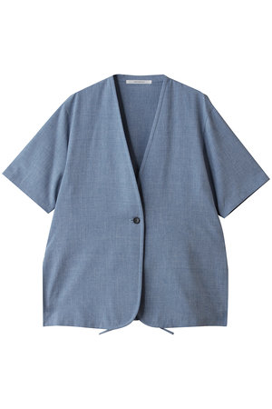 ミディウミソリッド/MIDIUMISOLIDのno collar drawstring shirt シャツ(110400/110402)
