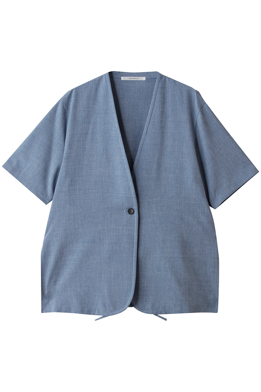 ミディウミソリッド/MIDIUMISOLIDのno collar drawstring shirt シャツ(navy/2-132250)