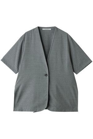 ミディウミソリッド/MIDIUMISOLIDのno collar drawstring shirt シャツ(110400/110402)