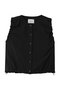 poplin volume vest ベスト ミディウミソリッド/MIDIUMISOLID black