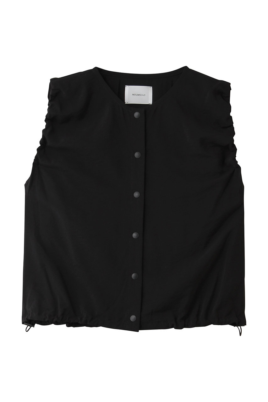 ミディウミソリッド/MIDIUMISOLIDのpoplin volume vest ベスト(black/2-132253)