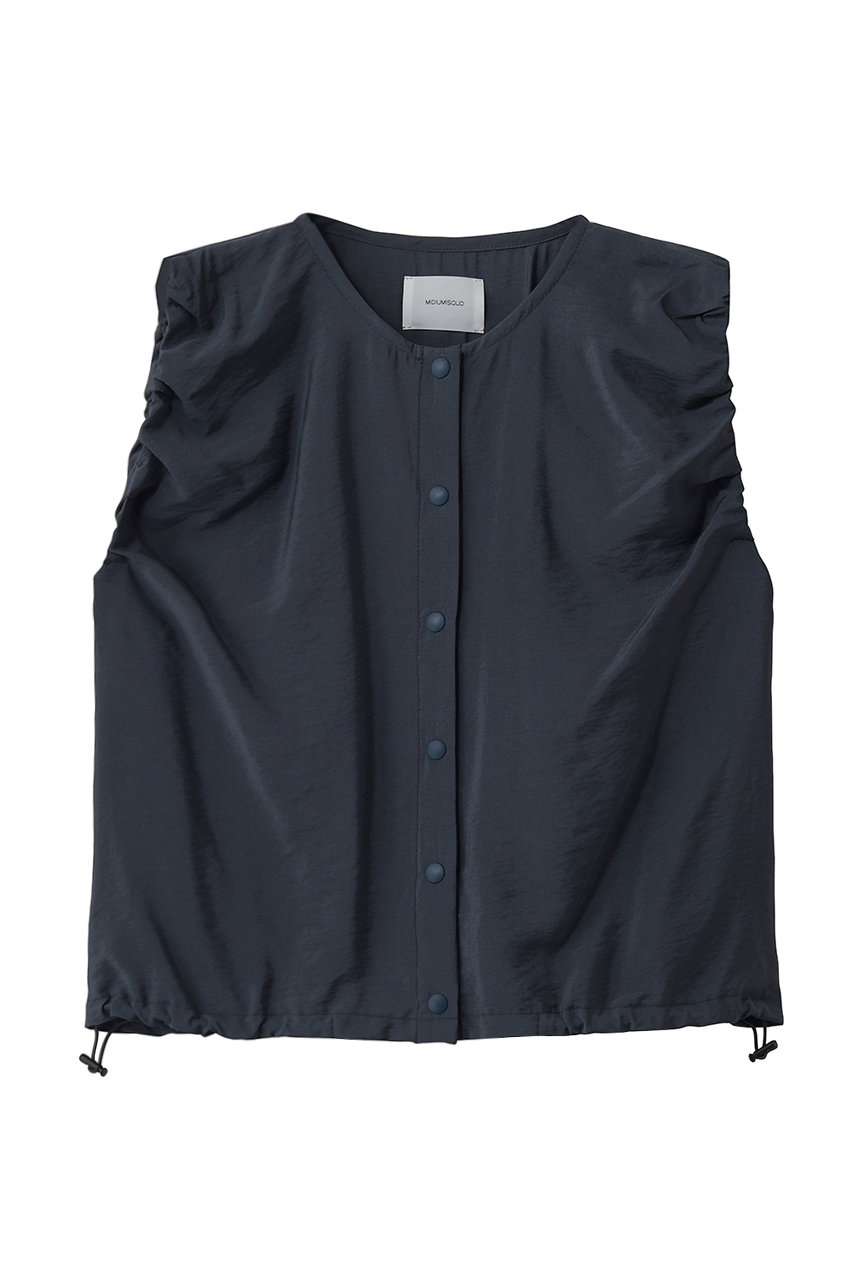 ミディウミソリッド/MIDIUMISOLIDのpoplin volume vest ベスト(navy/2-132253)