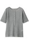 rib crew neck CD カーディガン ミディウミソリッド/MIDIUMISOLID l.gray