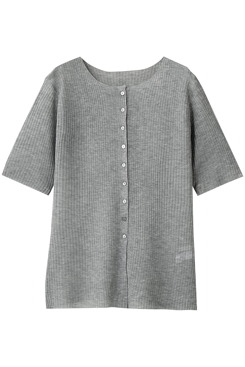ミディウミソリッド/MIDIUMISOLIDのrib crew neck CD カーディガン(l.gray/2-122168)