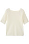rib square round neck PO プルオーバー ミディウミソリッド/MIDIUMISOLID ivory
