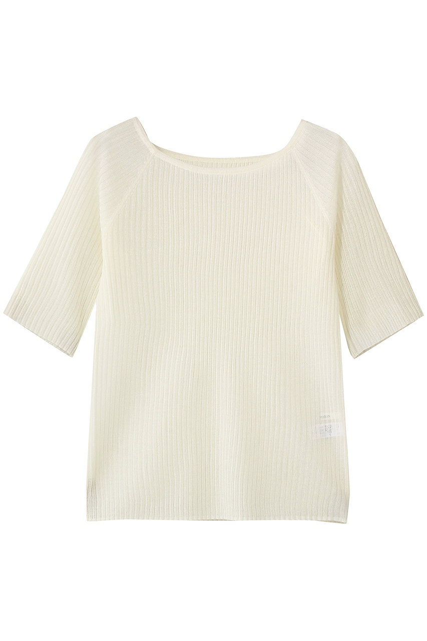 ミディウミソリッド/MIDIUMISOLIDのrib square round neck PO プルオーバー(ivory/2-122167)