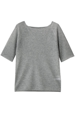 ミディウミソリッド/MIDIUMISOLIDのrib square round neck PO プルオーバー(110300/110301)