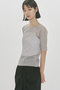 rib square round neck PO プルオーバー ミディウミソリッド/MIDIUMISOLID