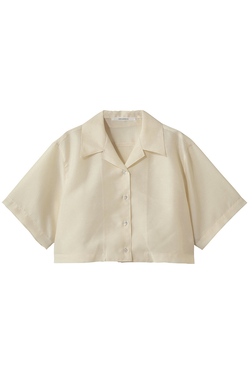 ミディウミソリッド/MIDIUMISOLIDのsheer open collar shirt シャツ(ivory/2-132256)