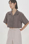 sheer open collar shirt シャツ ミディウミソリッド/MIDIUMISOLID