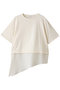 sheer mixed fabric T Tシャツ ミディウミソリッド/MIDIUMISOLID kinari