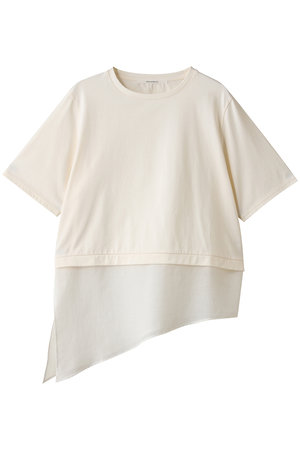 ミディウミソリッド/MIDIUMISOLIDのsheer mixed fabric T Tシャツ(110100/110102)
