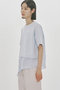 sheer mixed fabric T Tシャツ ミディウミソリッド/MIDIUMISOLID