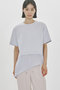 sheer mixed fabric T Tシャツ ミディウミソリッド/MIDIUMISOLID