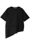sheer mixed fabric T Tシャツ ミディウミソリッド/MIDIUMISOLID black