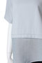 sheer mixed fabric T Tシャツ ミディウミソリッド/MIDIUMISOLID