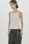 fit rib tank タンクトップ ミディウミソリッド/MIDIUMISOLID