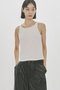 fit rib tank タンクトップ ミディウミソリッド/MIDIUMISOLID