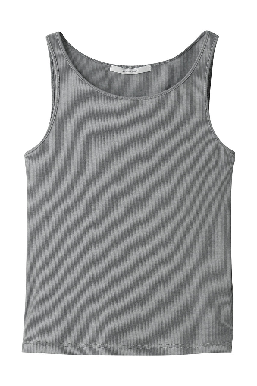 ミディウミソリッド/MIDIUMISOLIDのfit rib tank タンクトップ(l.gray/2-112230)