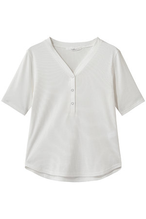 ミディウミソリッド/MIDIUMISOLIDのrib henley neck P/O プルオーバー(110100/110102)