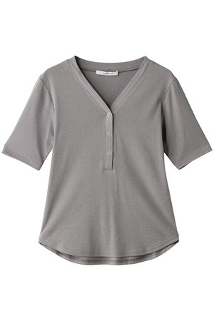 ミディウミソリッド/MIDIUMISOLIDのrib henley neck P/O プルオーバー(110100/110102)
